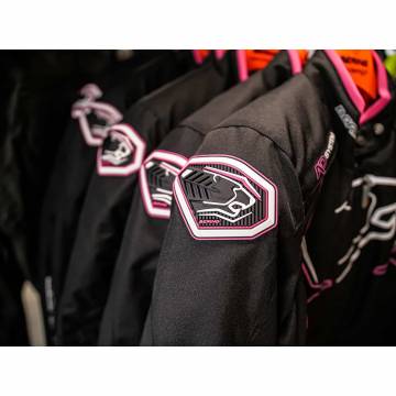 Geacă Moto Damă din Textil BERING LADY GUARDIAN · Negru / Roz  - 12