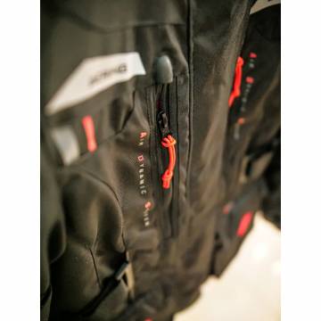 Geacă Moto Damă din Textil BERING LADY DARKO ·  Negru / Roșu  - 7