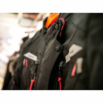 Geacă Moto Damă din Textil BERING LADY DARKO ·  Negru / Roșu  - 8