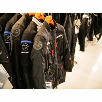 Geacă Moto Damă din Textil BERING LADY DARKO ·  Negru / Roșu  - 6