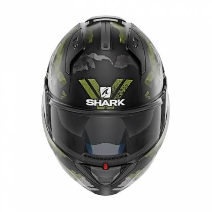 Cască Moto Modulară SHARK EVO-ONE 2 Skuld · Negru / Gri / Verde  - 3