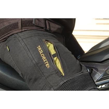 Blugi Moto Lungi cu Kevlar TRILOBITE PARADO · Negru  - 6