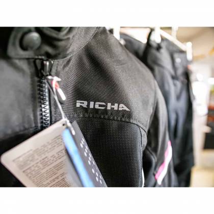 Geacă Moto Damă de Vară din Textil RICHA AIRBENDER LADY · Negru / Roz / Alb  - 5