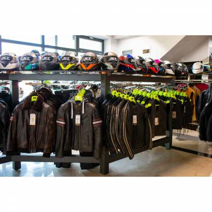 Geacă Moto din Piele & Textil RICHA TOULON 2 · Negru / Roșu / Gri  - 6