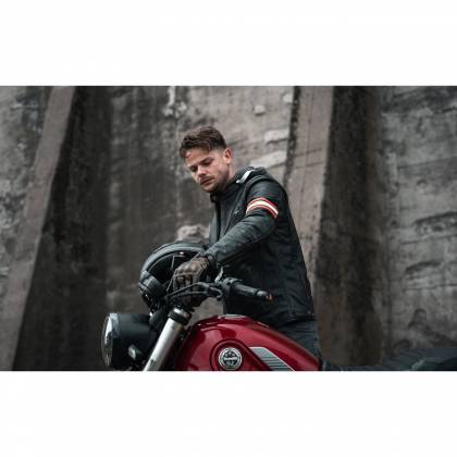 Geacă Moto din Piele & Textil RICHA TOULON 2 · Negru / Roșu / Gri  - 9