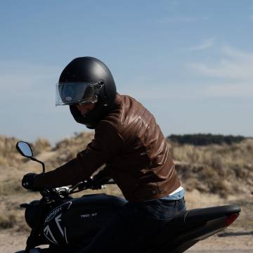 Geacă Moto din Piele RICHA DAYTONA 2 · Maro închis  - 14