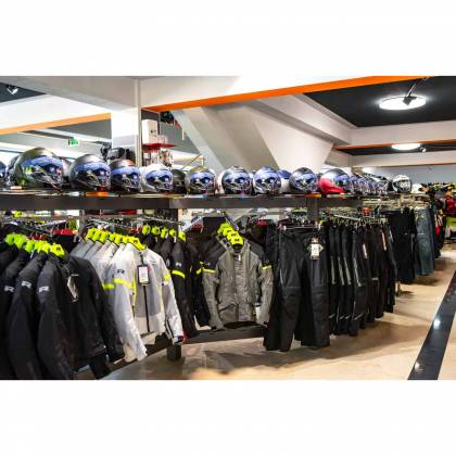 Geacă Moto de Vară din Textil RICHA AIRBENDER · Gri / Verde Fluo  - 4