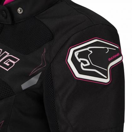 Geacă Moto Damă din Textil BERING LADY MISTRAL · Negru / Roz  - 4