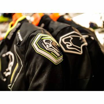 Geacă Moto din Textil BERING GUARDIAN · Negru / Alb / Verde Fluo  - 5