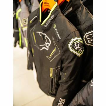 Geacă Moto din Textil BERING GUARDIAN · Negru / Alb / Verde Fluo  - 4
