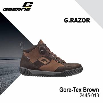 Ghete Moto din Piele & Textil GAERNE G. RAZOR GORE-TEX · Maro  - 1
