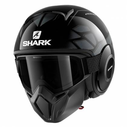 Cască Moto Open Face SHARK STREET DRAK HUROK · Negru / Gri  - 0