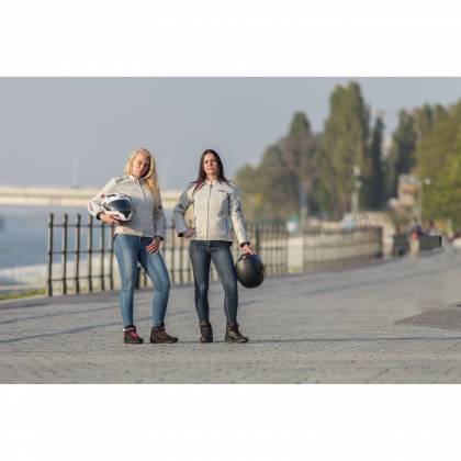 Geacă Moto Damă din Textil SPEED UP PIXIE · Gri / Albastru  - 6