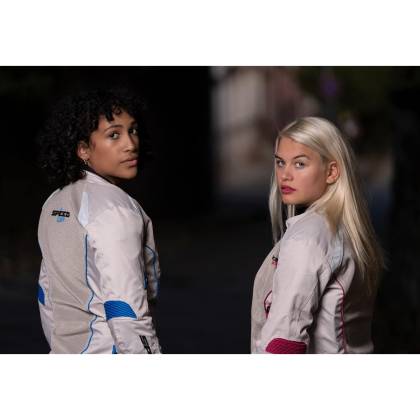 Geacă Moto Damă din Textil SPEED UP PIXIE · Gri / Albastru  - 5