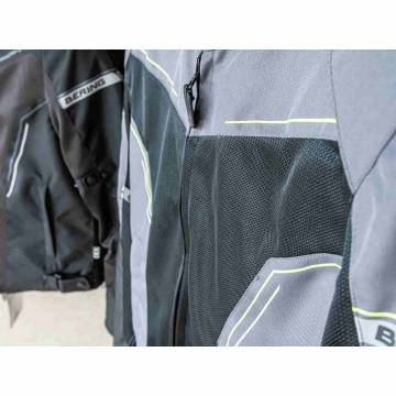 Geacă Moto de Vară din Textil BERING CANCUN Regular Fit · Negru / Gri / Verde Fluo  - 7